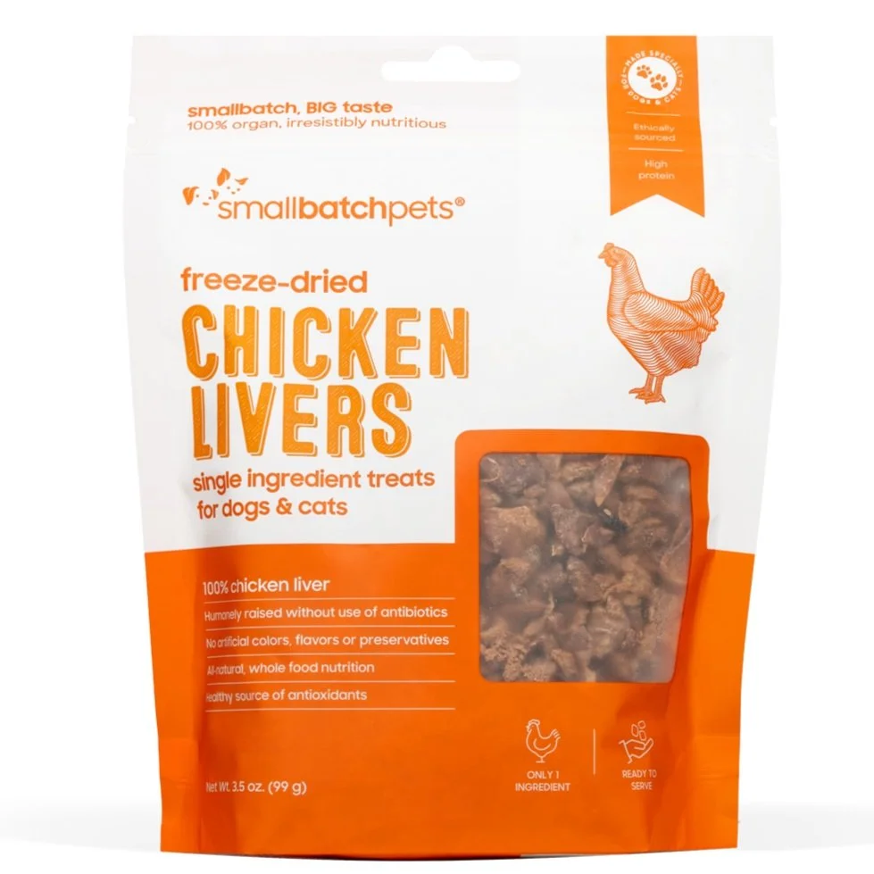 SmallBatch Freeze-Dried Dog Treat Chicken Livers 3oz
