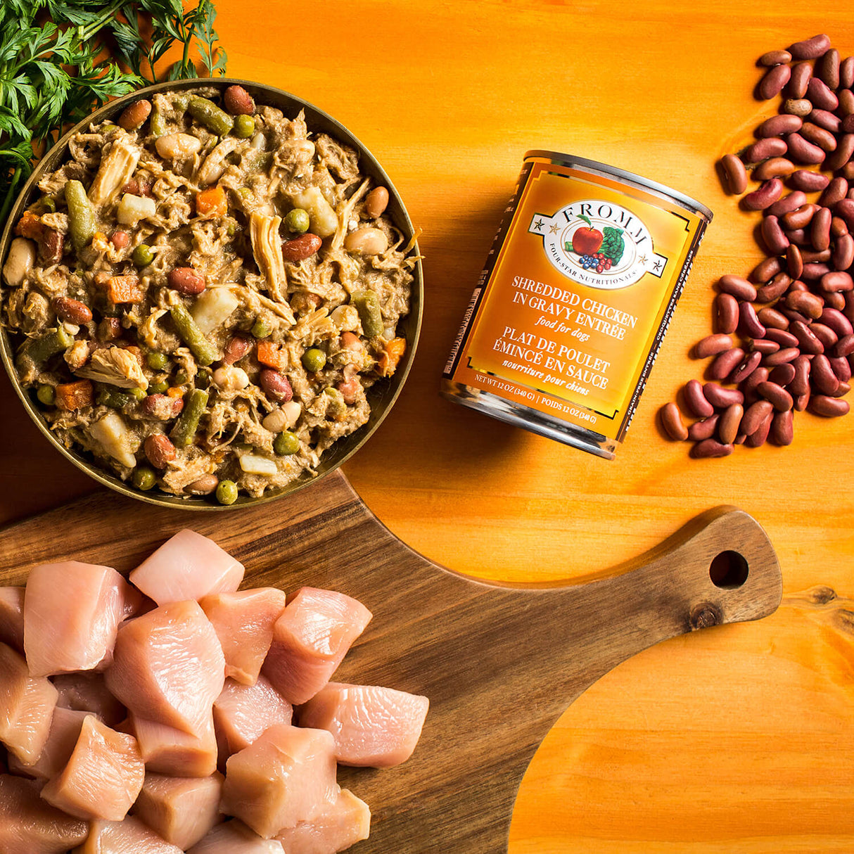 Poulet effiloché Fromm D dans une sauce 12oz 