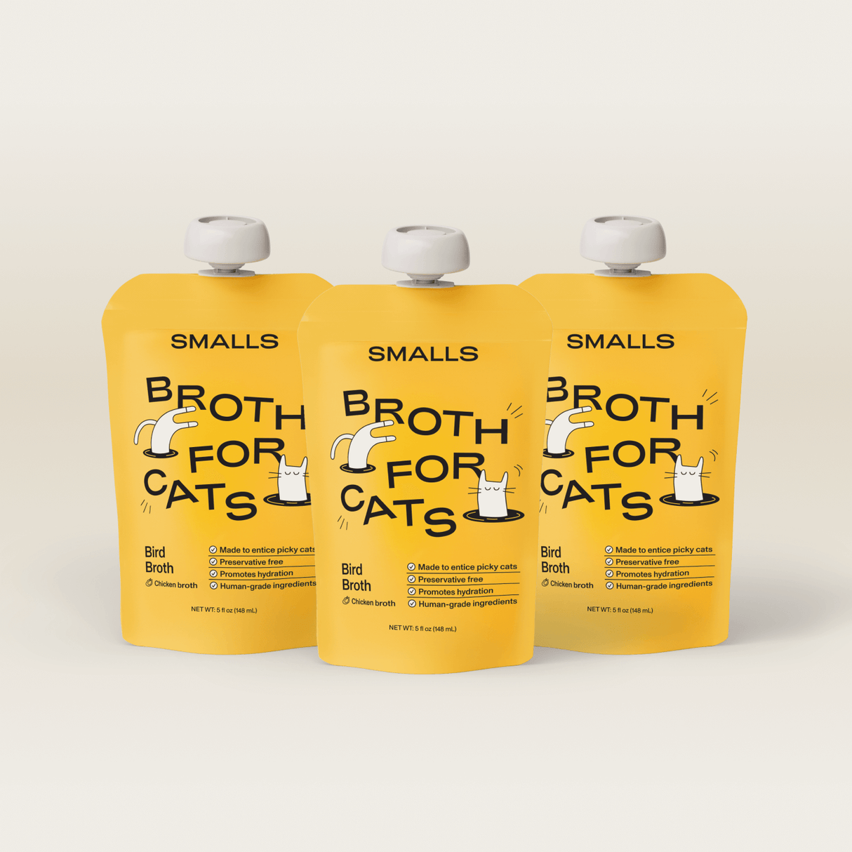 Smalls Cat Topper Bird Broth 5oz (1 Pouch)
