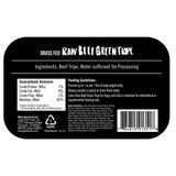 Lotus Raw Frozen Topper Dog  & Cat Grass Fed Beef Tripe 25oz