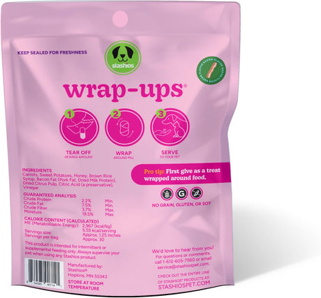 Stashios Wrap-Ups Enveloppe de Pilule Pliable Saveur Bacon 