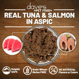 Dave's Pet Food Wet Cat Food Tuna and Salmon Dinner in Aspic 3oz (1 Can)