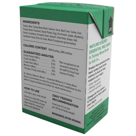 Dr. Marty Wet Dog Food Nature's Blend Essential Wellness Turkey, Beef, Salmon & Duck in Turkey Bone Broth 6.3oz