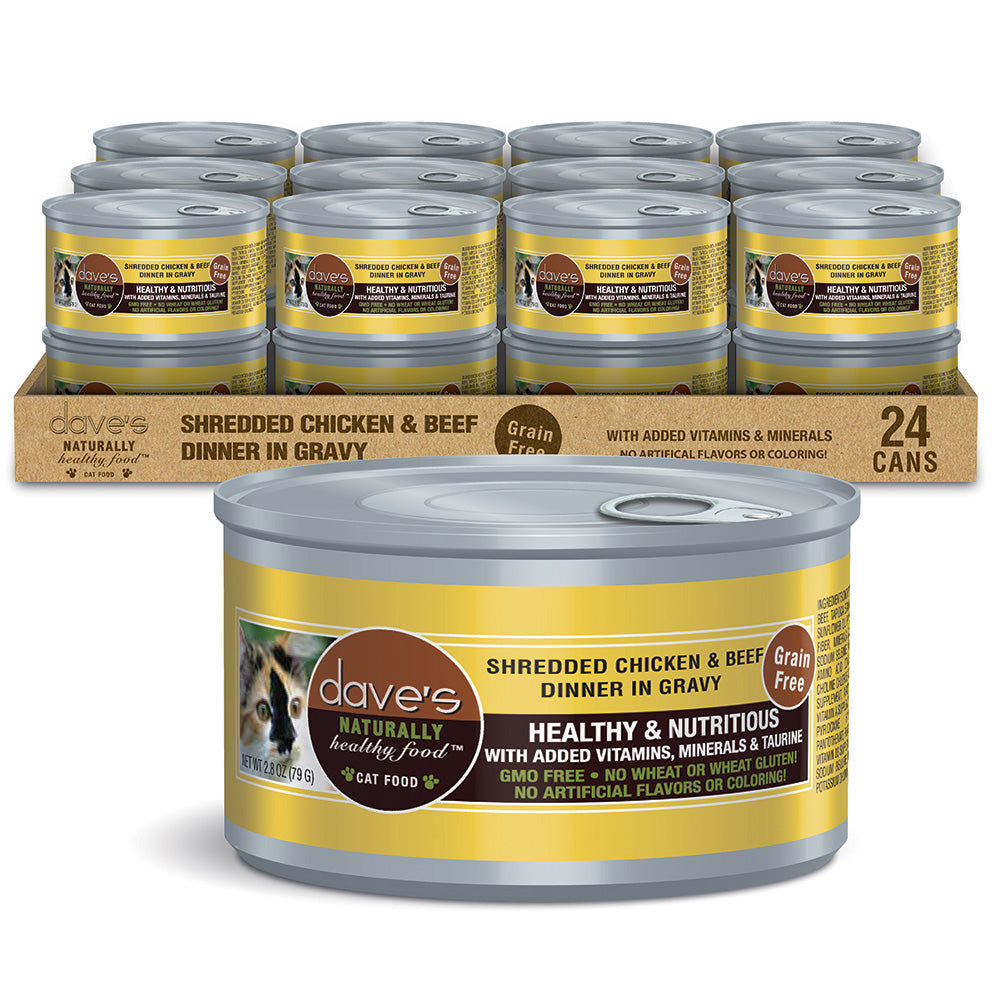 DAVE'S Pollo y carne de res desmenuzados sin gluten, 2,8 oz