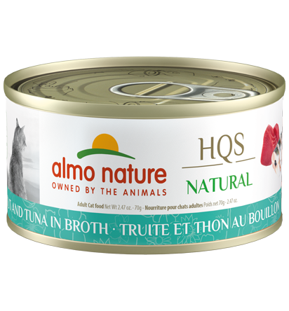 Almo Nature Cat sabor natural a trucha y atún, 2,47 oz (paquete de 24)