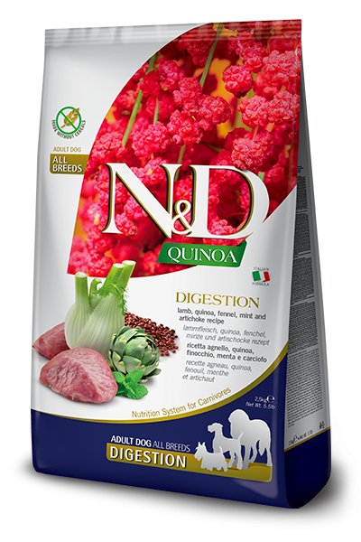 Farmina Dry Dog Food N&amp;D Quinoa Adult Digestion Lamb