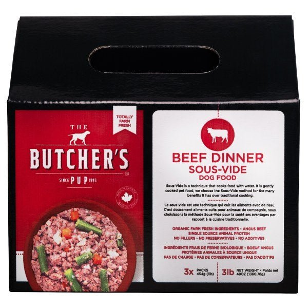 The Butcher's Pup Cooked Frozen Dog Food Beef Dinner