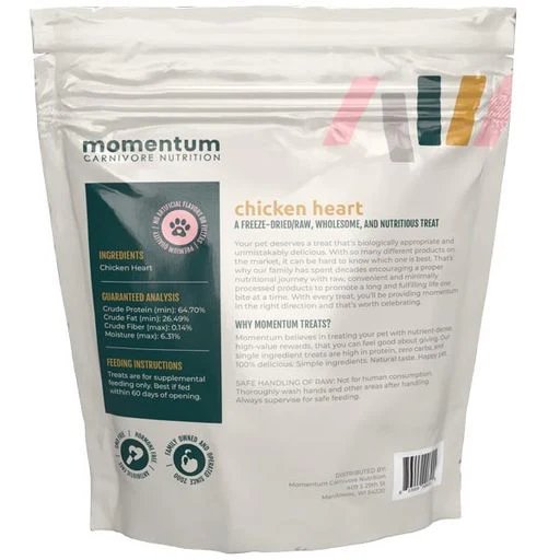 Momentum Dog Treat Freeze-Dried Chicken Heart