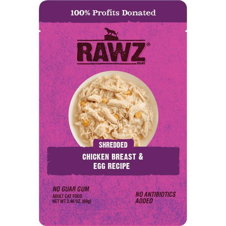 RAWZ Shredded Chicken Breast & Egg Recipe Adult Cat Food