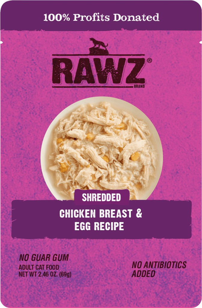 RAWZ Shredded Chicken Breast & Egg Recipe Adult Cat Food