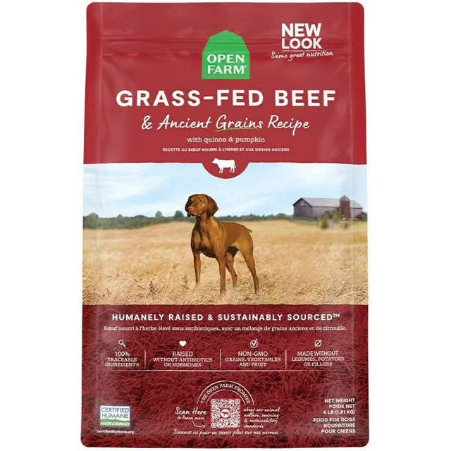 Open Farm Dry Dog Food Ancient Grains Grass-Fed Beef Recipe