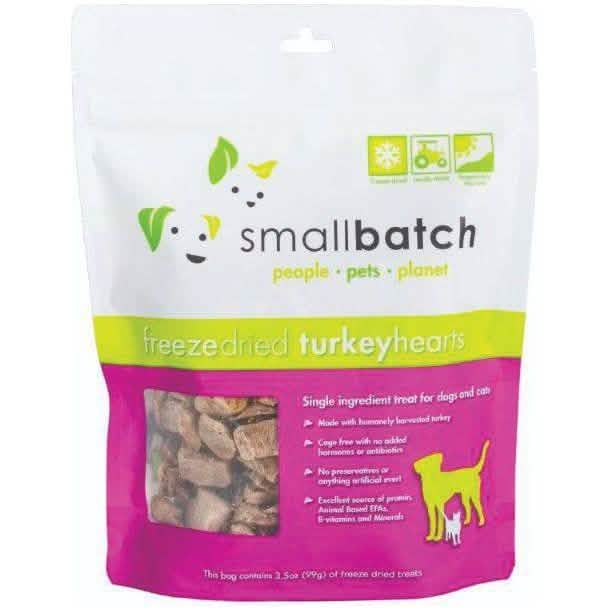 SmallBatch Dog Treat Freeze-Dried TurkeyHearts