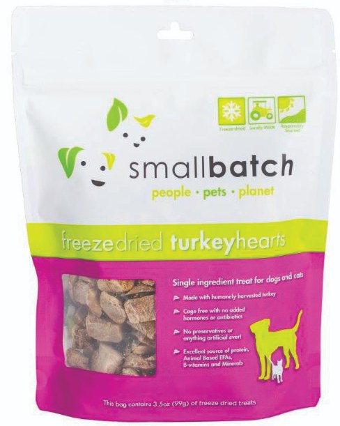 SmallBatch Dog Treat Freeze-Dried TurkeyHearts