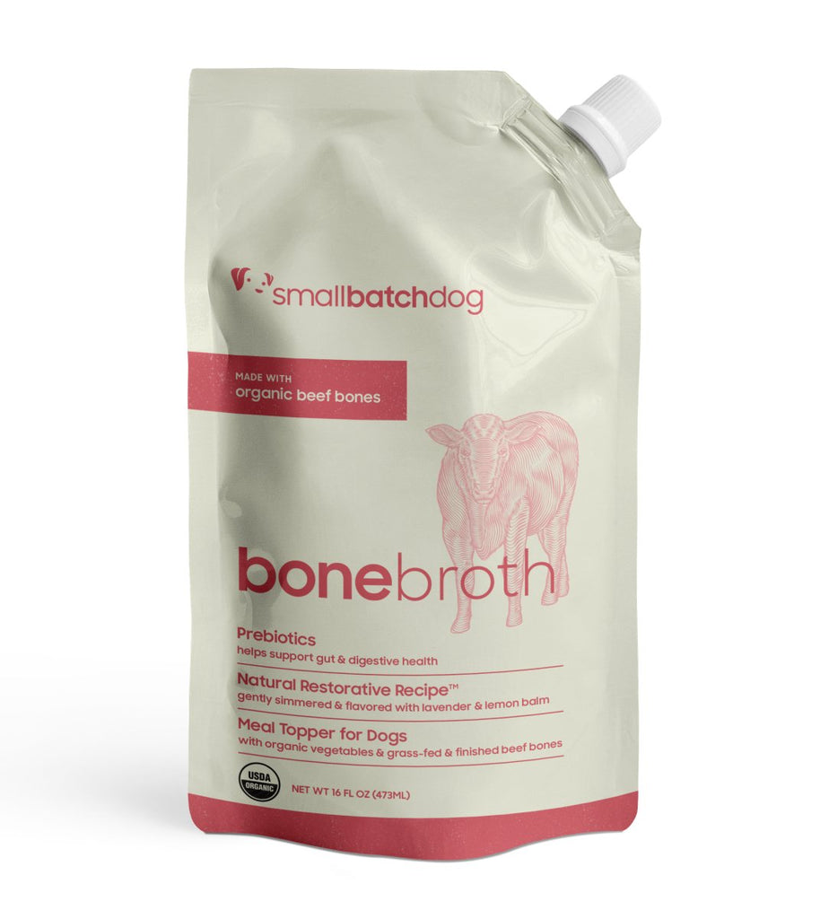 SmallBatch Dog Food Topper Shelf Stable Organic Beef Bone Broth