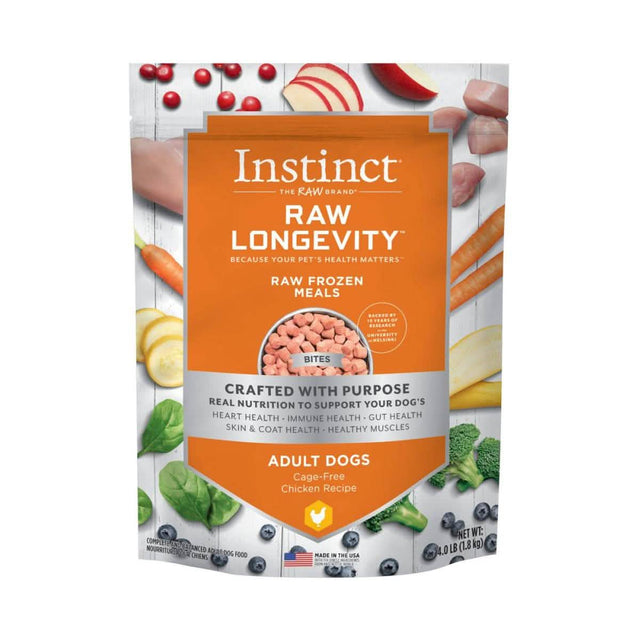 Instinct Raw Frozen Dog Food Raw Longevity Chicken Bites