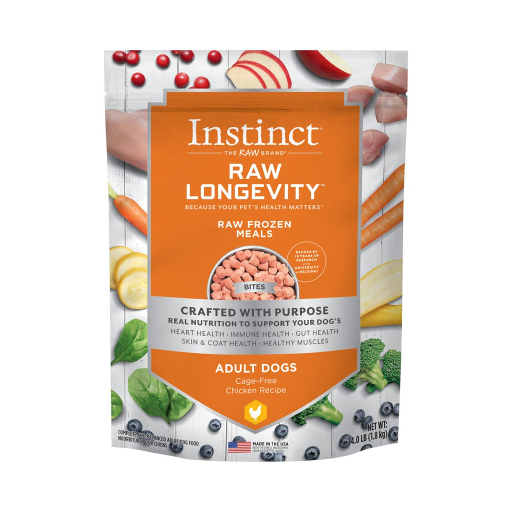 Instinct Raw Frozen Dog Food Raw Longevity Chicken Bites