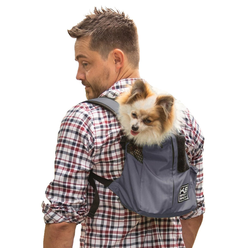 K9 Sport Sack Trainer Backpack Puppy & Small Dog Carrier Grey/Black