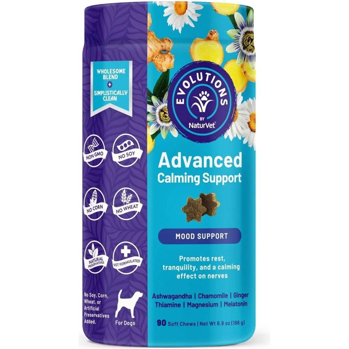 Evolutions by NaturVet Advanced Calming Support Chews for Dogs