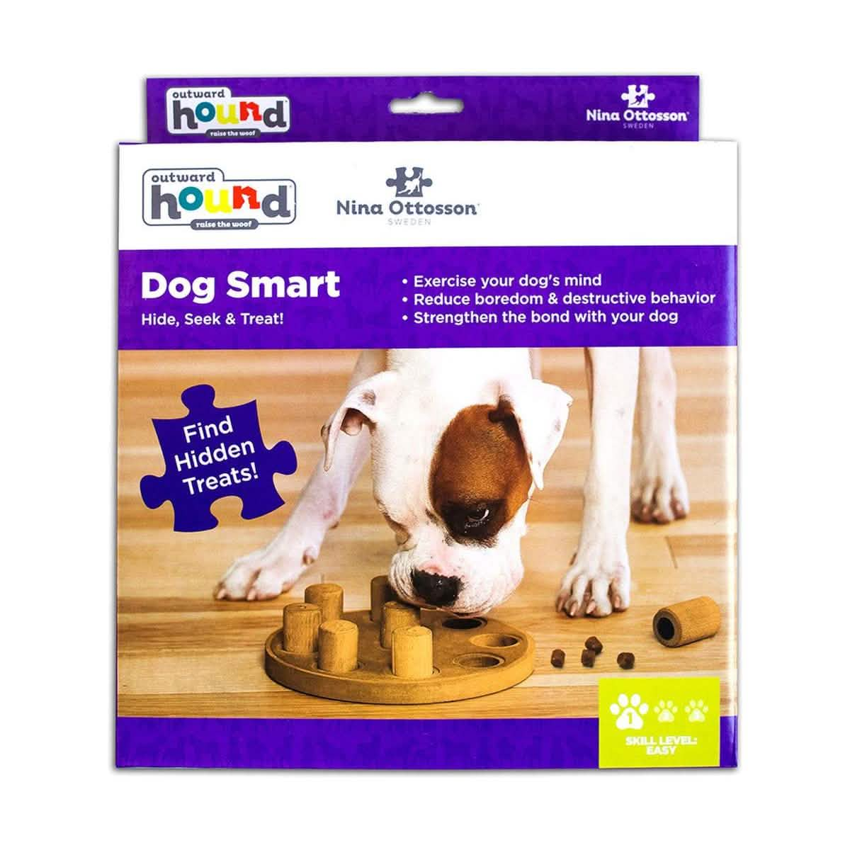 Outward Hound Dog Toy Nina Ottosson Puzzle Dog Smart Level 1 Easy