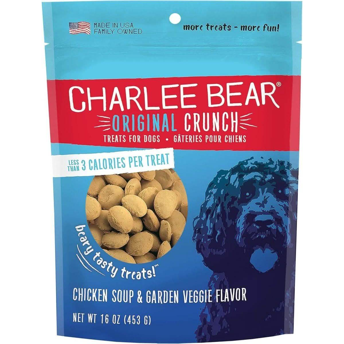 Charlee Bear Dog Treat Original Crunch Chicken Soup & Garden Veggie Flavor