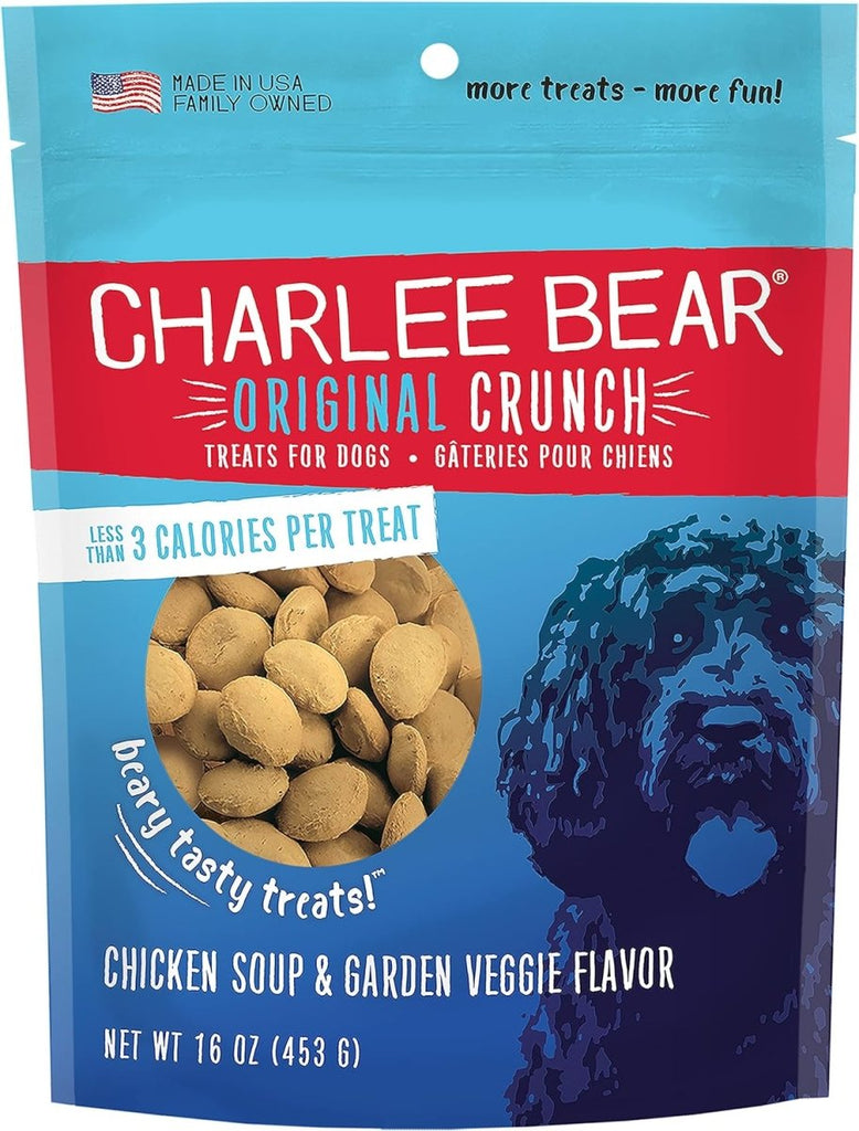 Charlee Bear Dog Treat Original Crunch Chicken Soup & Garden Veggie Flavor