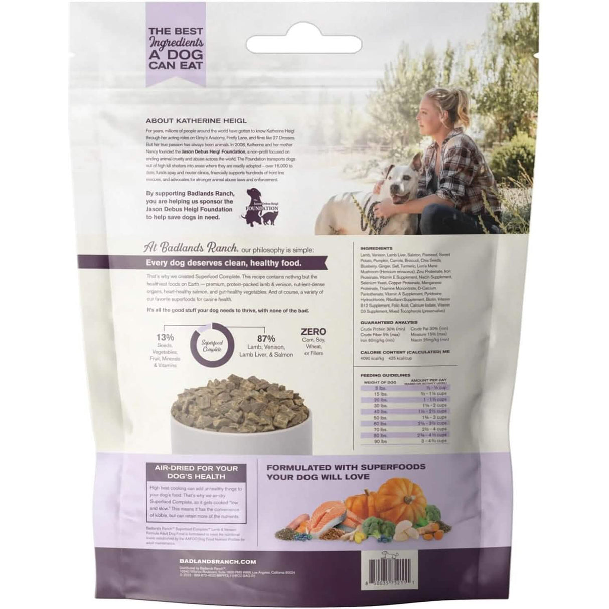 Badlands Ranch Dog Food Air-Dried Superfood Complete Lamb & Venison Formula