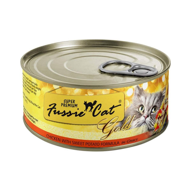 Fussie Cat Wet Cat Food Gold Chicken with Sweet Potato Formula in Gravy