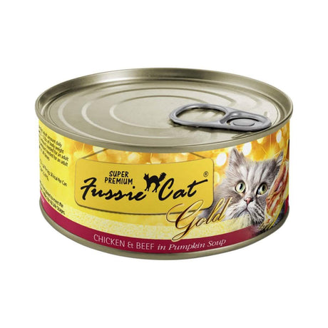 Fussie Cat Wet Cat Food Gold Chicken & Beef in Pumpkin Soup