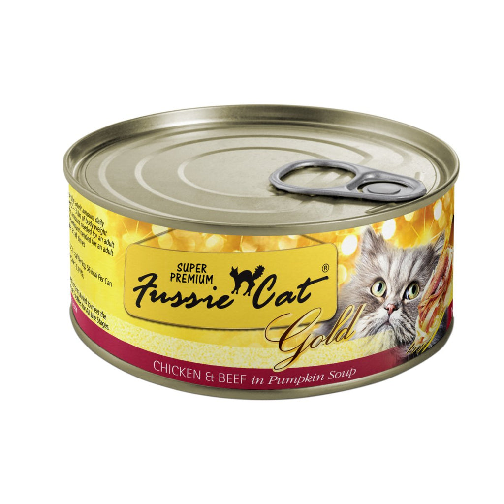 Fussie Cat Wet Cat Food Gold Chicken & Beef in Pumpkin Soup