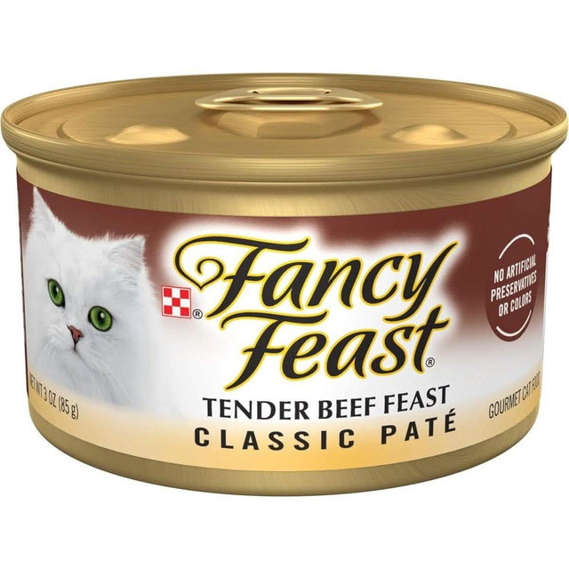 Fancy Feast Wet Cat Food Classic Paté Tender Beef Feast