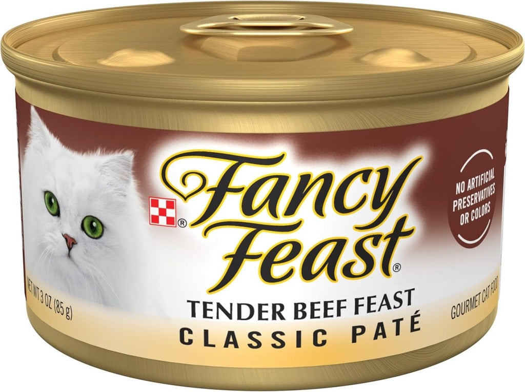 Fancy Feast Wet Cat Food Classic Paté Tender Beef Feast