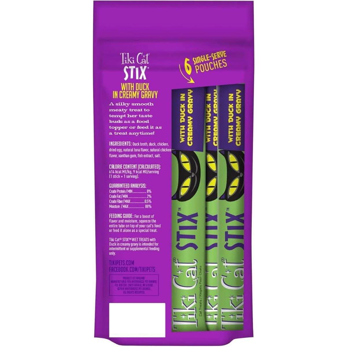 Tiki Cat Stix Wet Treats with Duck in Creamy Gravy