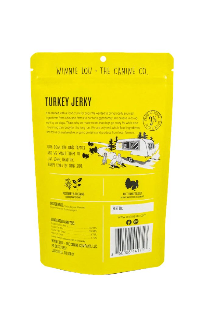 Winnie Lou Dog Treat Turkey Jerky