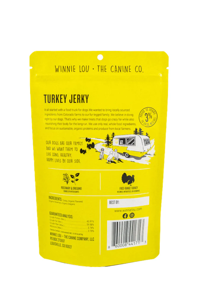 Winnie Lou Dog Treat Turkey Jerky