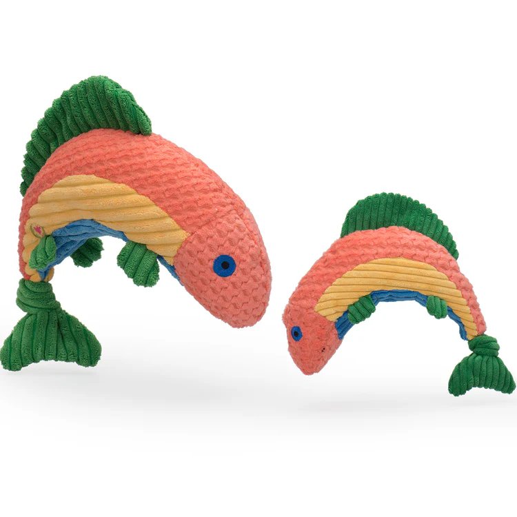 Huggle Hounds Dog Toy Rauccous Rainbow Trout Knottie