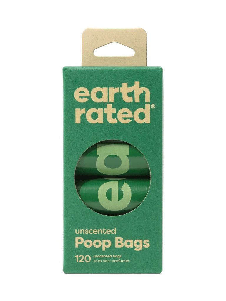 Earth Rated Unscented Poop Bags - 8 15 Count Rolls (120 Bags)