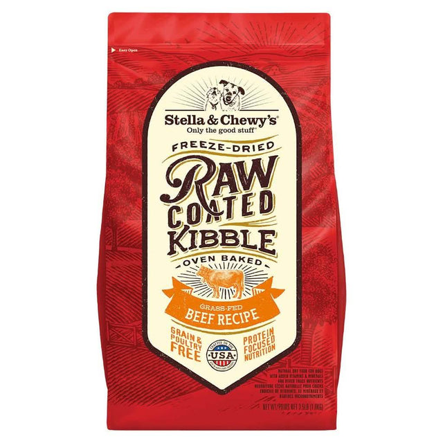 Stella &amp; Chewy's Dry Dog Food Raw Coated Kibble Grass-Fed Beef Recipe