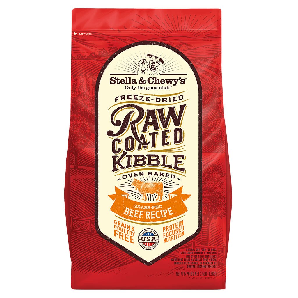 Stella &amp; Chewy's Dry Dog Food Raw Coated Kibble Grass-Fed Beef Recipe