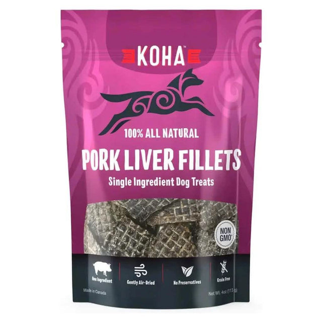 Koha Dog Treat Air Dried Pork Liver Fillets