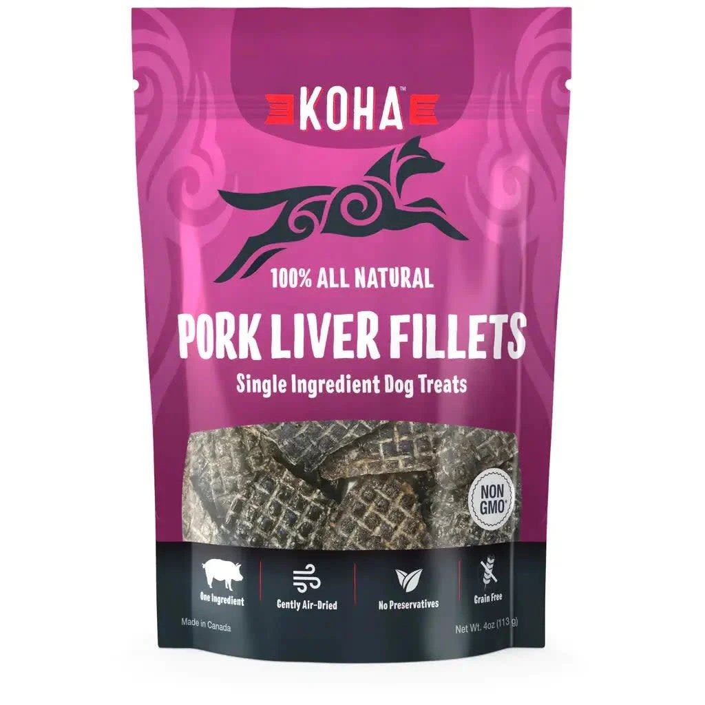 Koha Dog Treat Air Dried Pork Liver Fillets