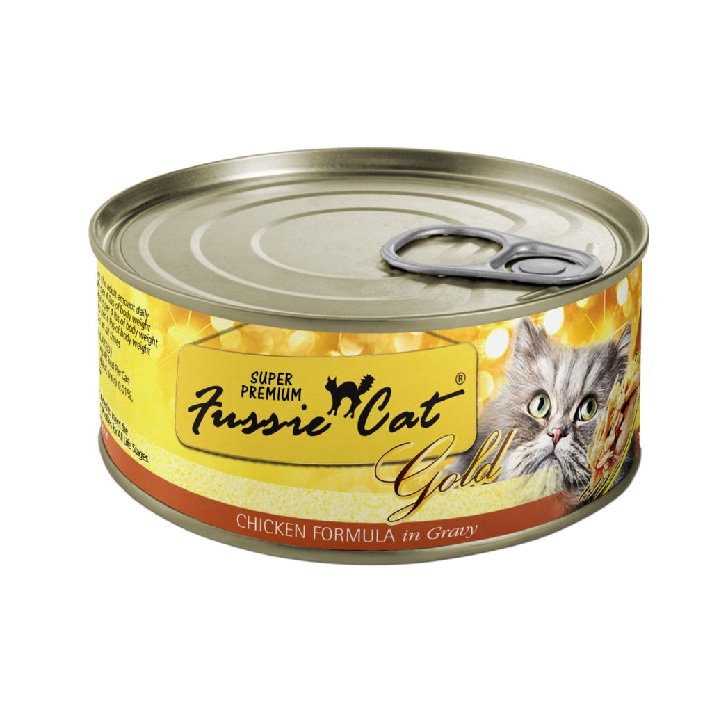 Fussie Cat Wet Cat Food Gold Chicken Formula in Gravy