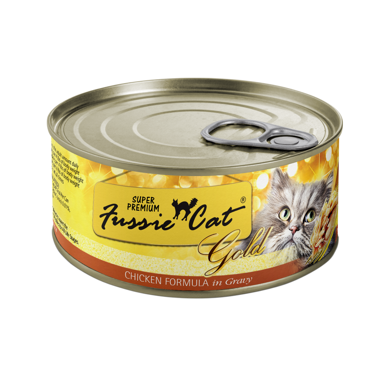 Fussie Cat Wet Cat Food Gold Chicken Formula in Gravy