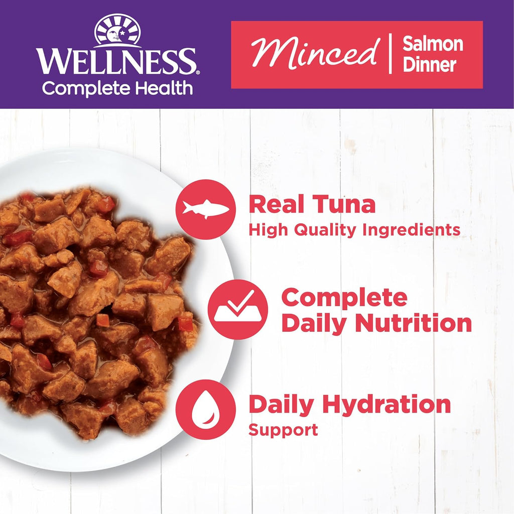 Wellness Wet Cat Food Complete Health Minced Salmon Dinner