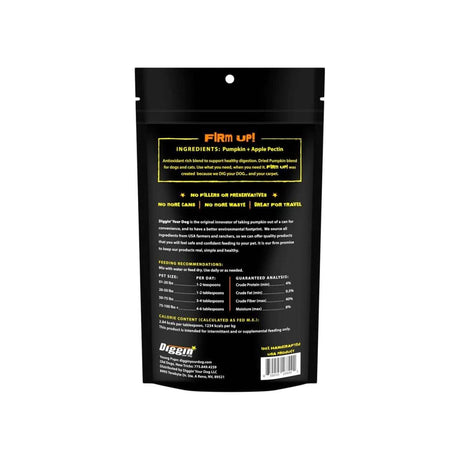 Diggin' Your Dog Digestive Aid Firm Up! Pumpkin for Dogs & Cats