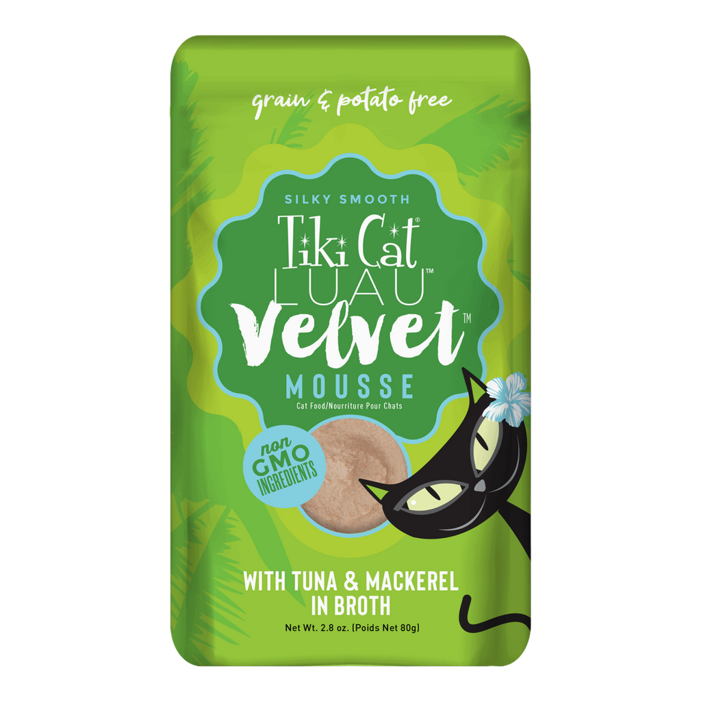 Tiki Cat Luau Velvet Mousse with Tuna & Mackerel in Broth Cat Food