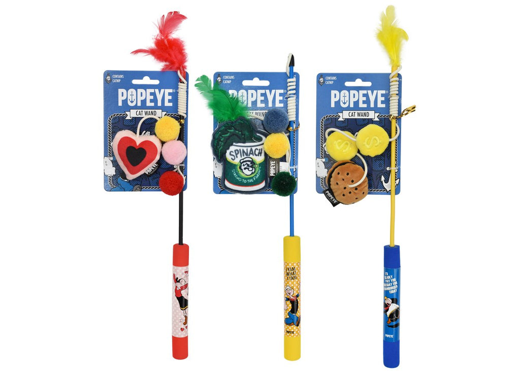 Multipet Catnip Cat Toy Popeye Wand - Assorted Colors