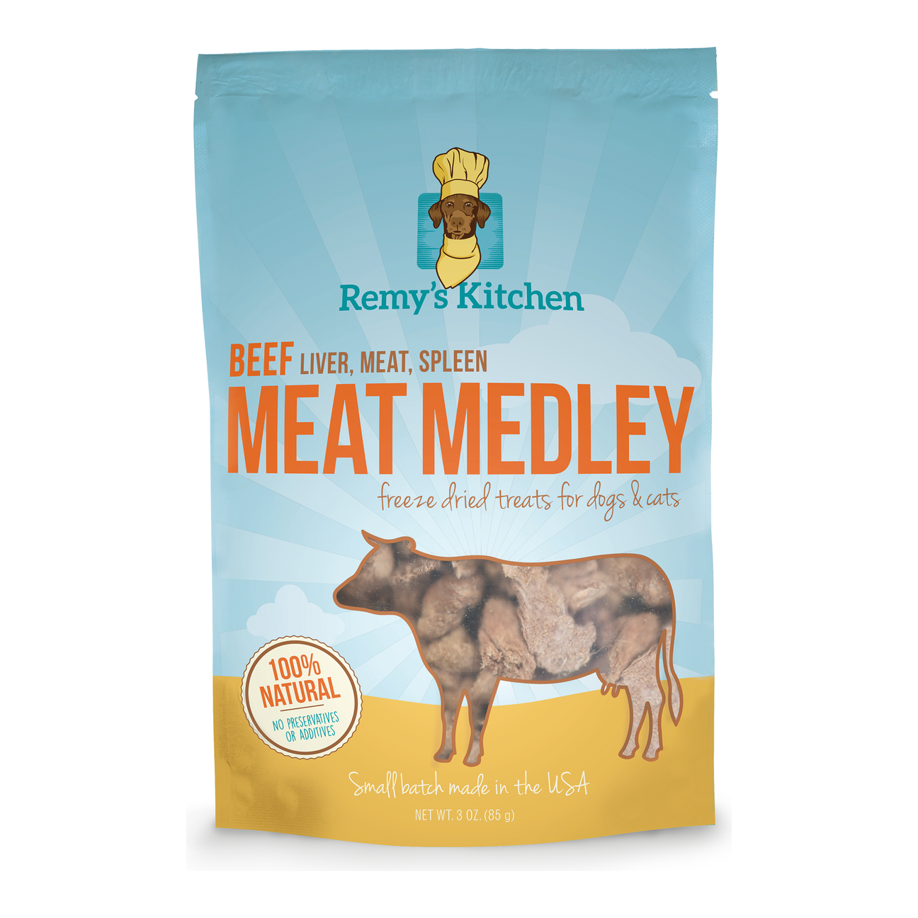 Remy's Kitchen Dog & Cat Treat Beef Meat Medley