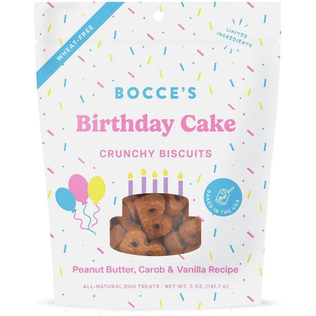 Bocce's Dog Treat Crunchy Biscuits Birthday Cake Peanut Butter, Carob & Vanilla Recipe