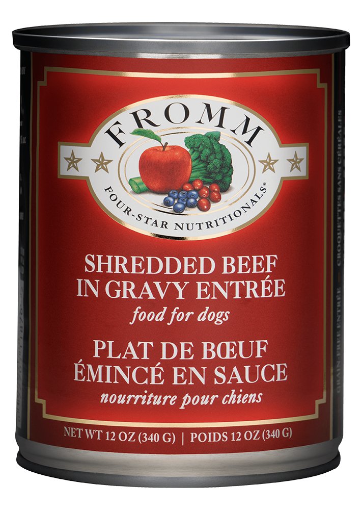 Fromm Wet Dog Food Four-Star Shredded Beef in Gravy Entree