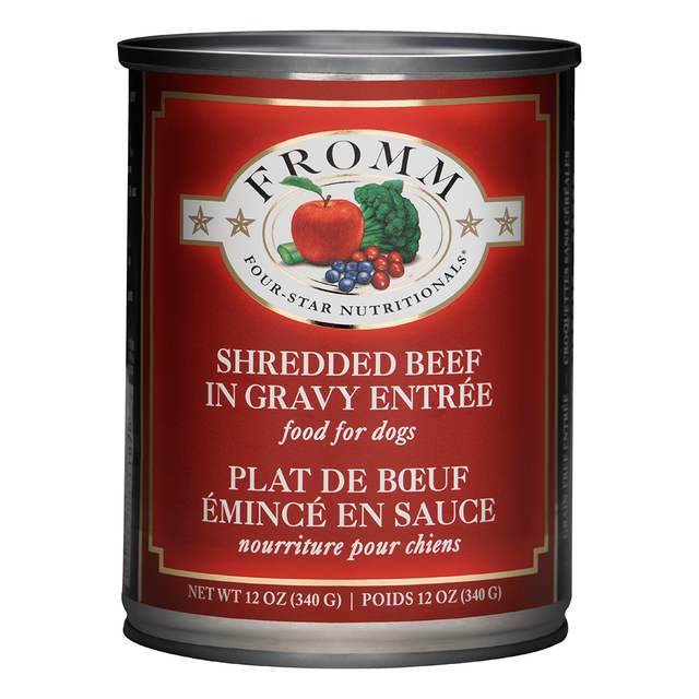 Fromm Wet Dog Food Four-Star Shredded Beef in Gravy Entree